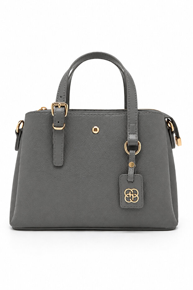 Liora Gray Women's Bag with Gold Accessories