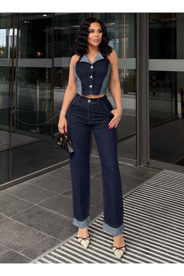 Backless Denim Set - 1