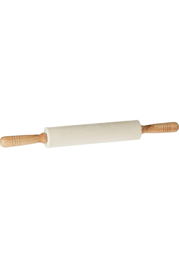Home Pro Non-Stick Silicone Rolling Pin, White