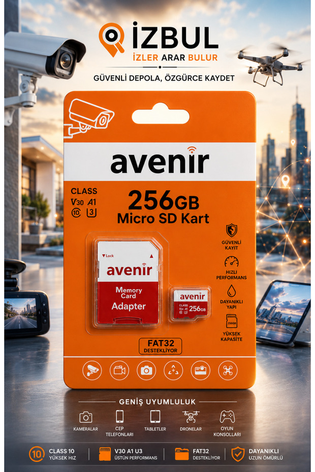 Micro Sd Memory Card Class 10 U3 – Secure Recording, Fast, Fat32 Supported