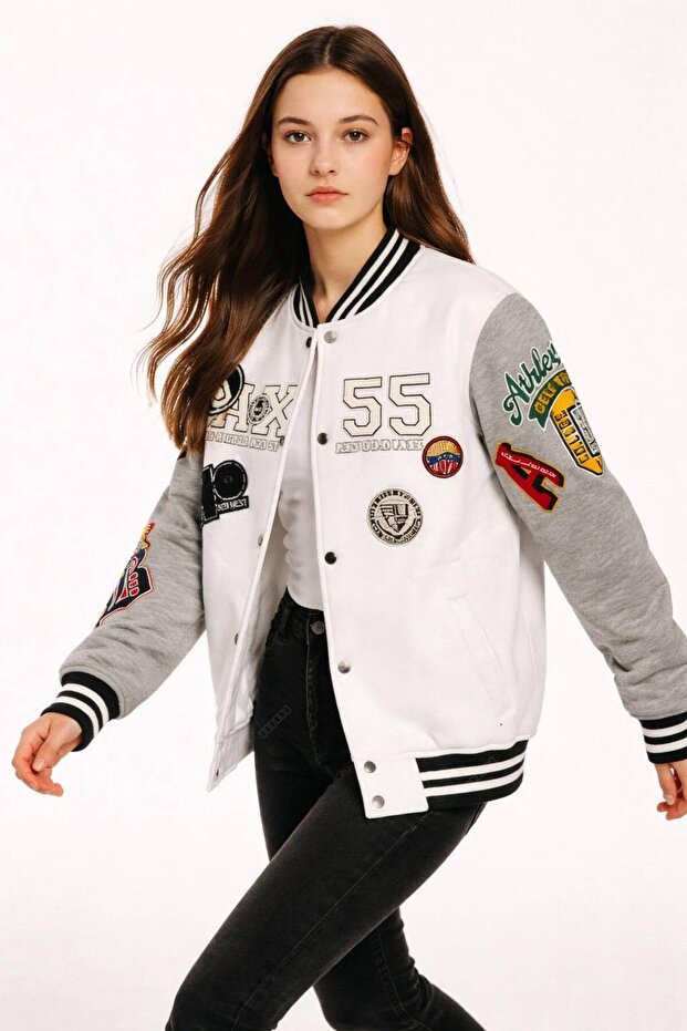 Armalı 3 İplik College Jacket