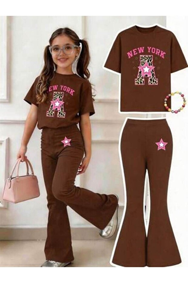Printed Children's Summer Spanish Style Top and Bottom Set Cotton
