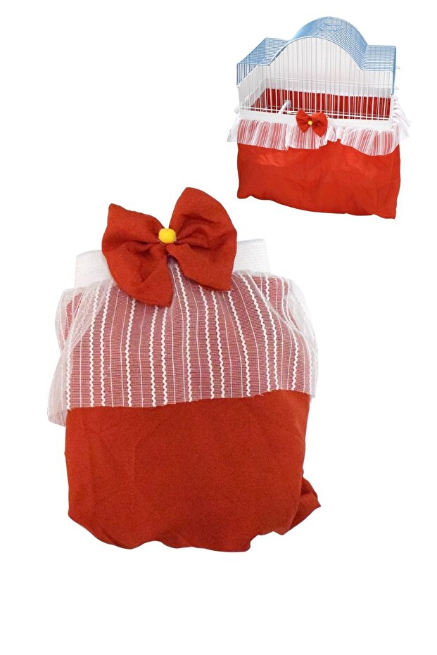Cage tulle size s red