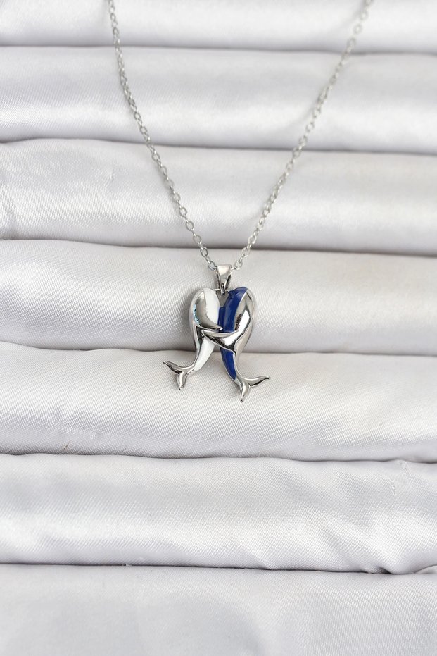 316L Steel Chain Silver Color Dolphin Model Women's Necklace