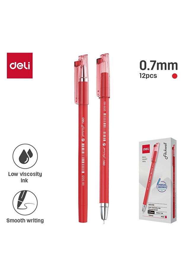 BALLPOINT PEN 0.7MM RD(1X12)