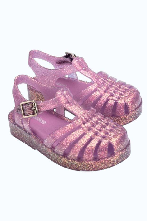 Girl's Size 22-27 Possession Shiny Sandals Purple