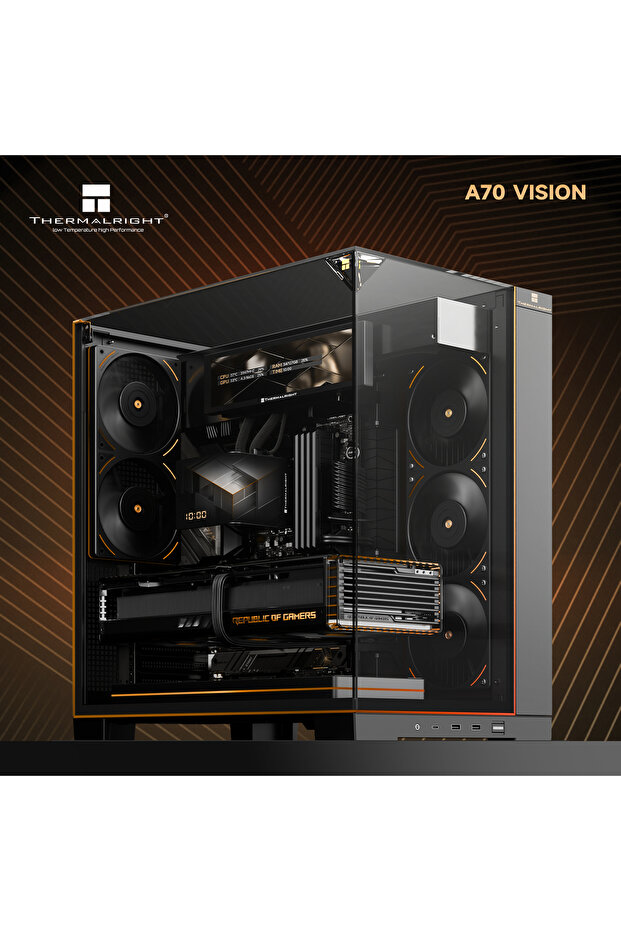علبة كمبيوتر TR A70 Vision ARGB مع شاشة 9.16 بوصة