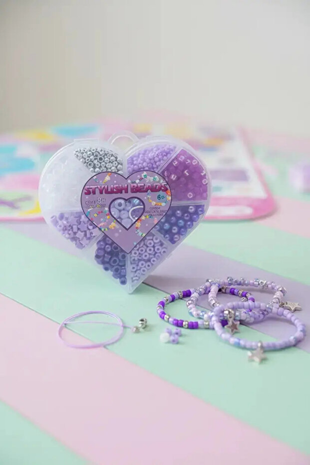 Licensed Heart Bead Bracelet Making and Jewelry Design Set