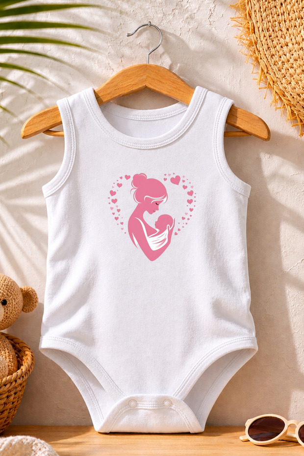 Mother and Baby Printed Baby Bodysuit 100% Cotton Bodysuit