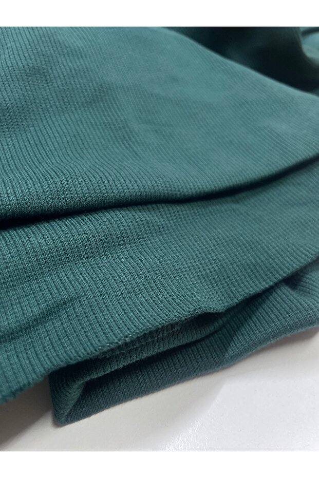 Emerald Green Camisole Ribbed Fabric