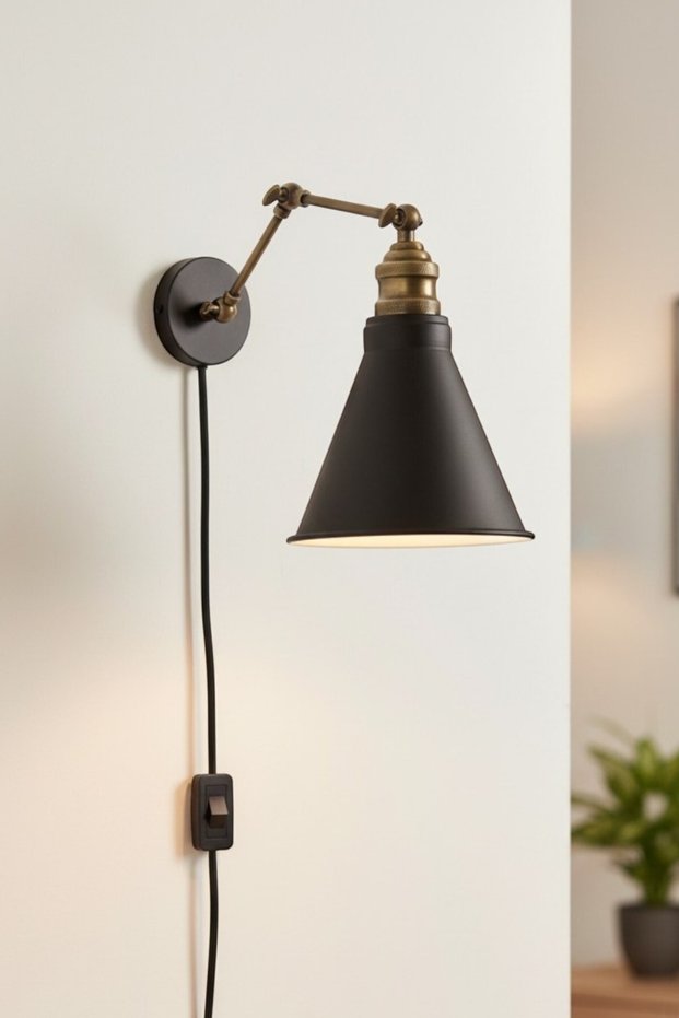 Pablo Copper Articulated Decorative Wall Plug-In Sconce Lamp Living Room Cafe Restaurant Bar Hall Bakery Patisserie