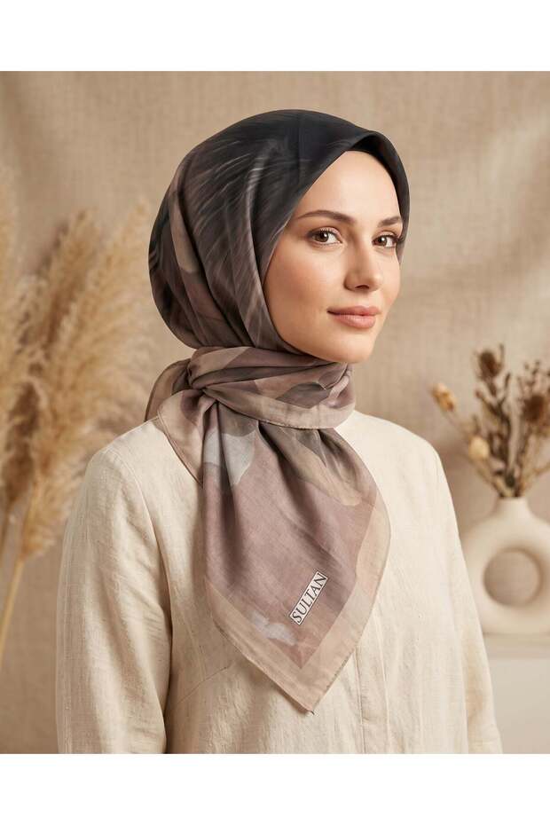 وشاح سلطان من القطن الطازج - نمط الورد الياباني - SFE026-11