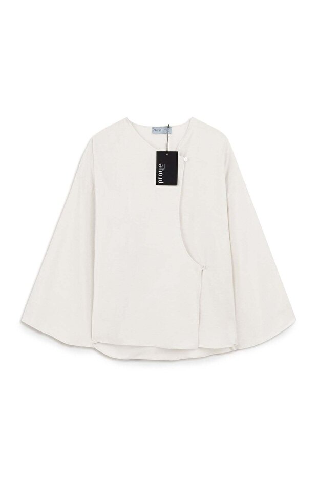 Buttoned Casual Tunic Cream