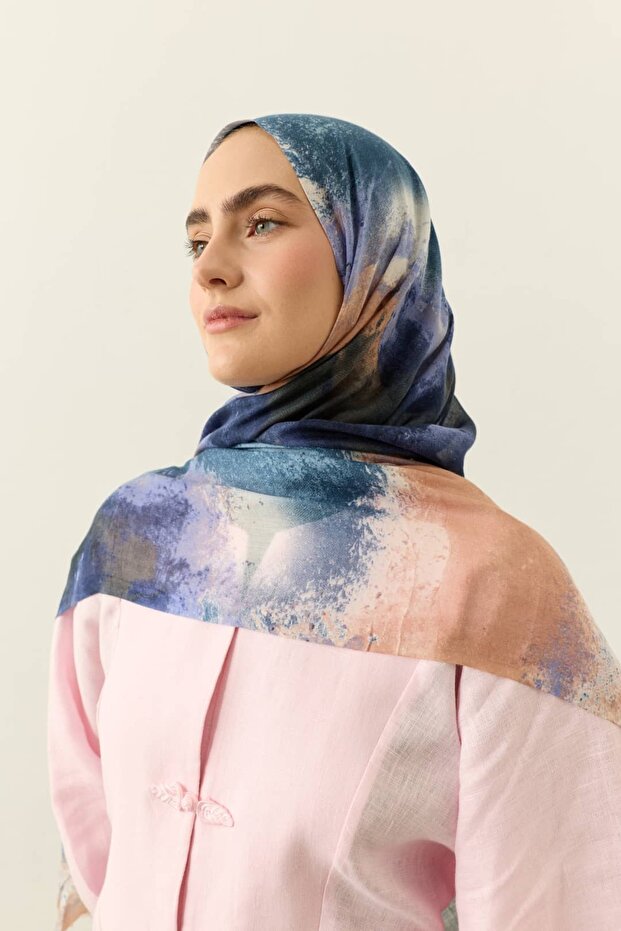 Marble Pattern Tencel Flow Shawl - 3
