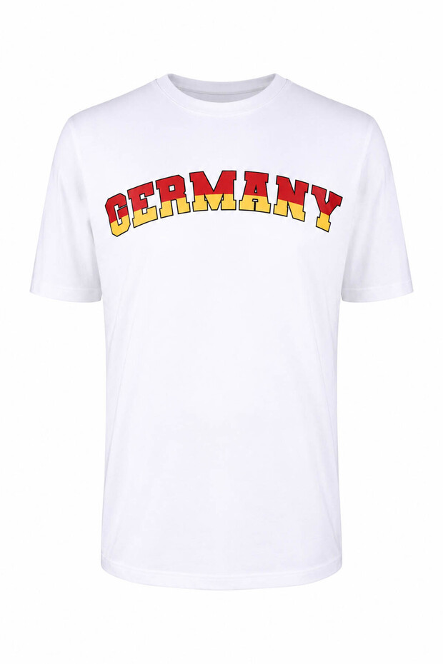 Trender Germany Printed White Men's T-Shirt 26Ysö8000003