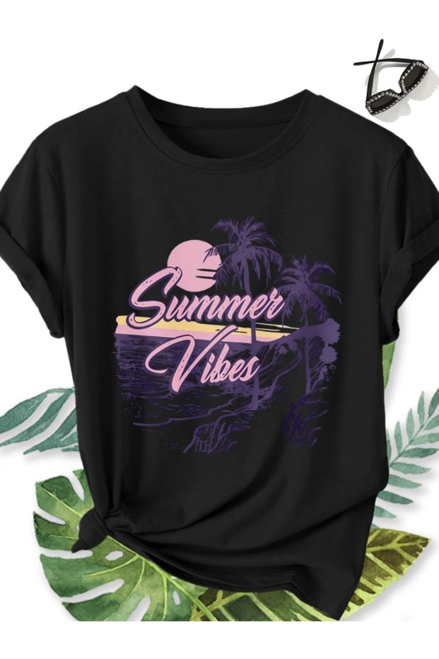 Vintage summer vibes printed premium oversize t-shirt