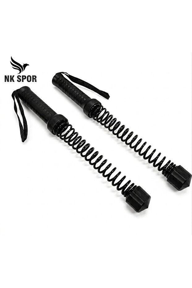 Nk Sports Professional Flexo Bar Wrist Chest Training Spring 40 cm 800 Gr Black Exercise Bar