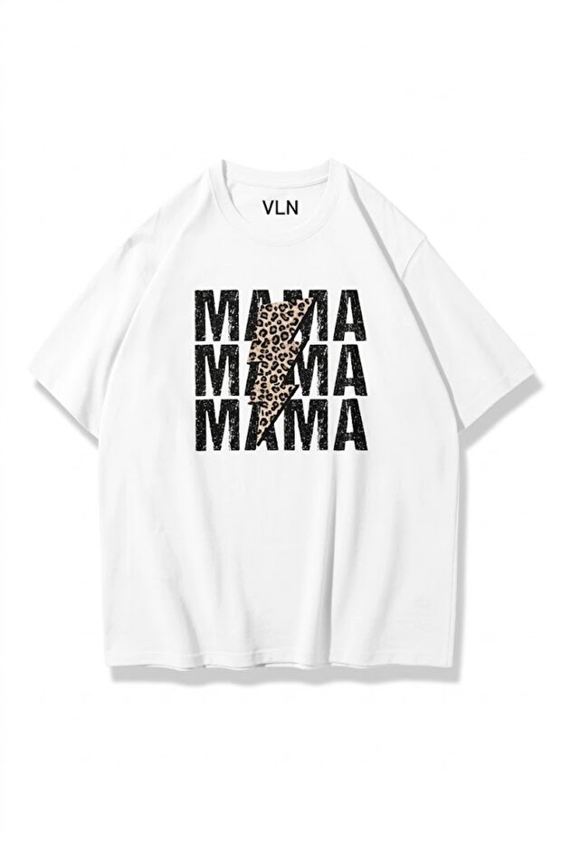 Mamamama Printed White Oversize T-Shirt