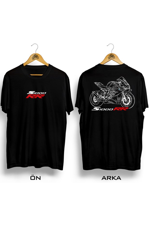 S1000 Rr 2023+ / 100% Cotton 24/1 Fabric Premium Black and White Tshirt