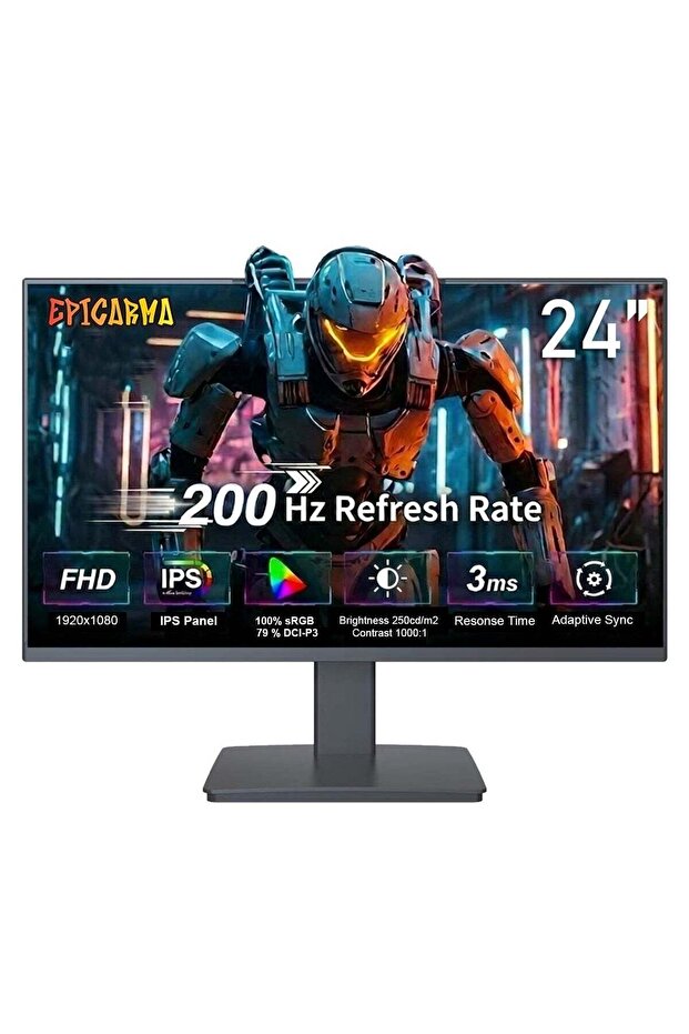 24 inch 200Hz Gaming Monitor FHD 1920×1080 IPS Display 3ms Response Time 100% sRGB 178° Wide Viewing