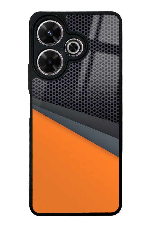 Xiaomi Redmi 13 4g Orange Cross Design Glossy Phone Case