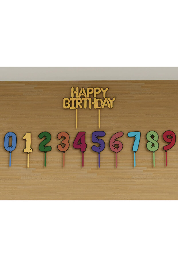 1-9 Number Balloon Themed Cake Decoration Birthday Cake Decor