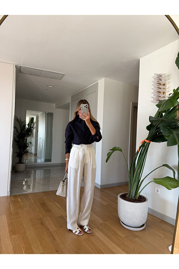 Hendri Linen Trousers - Ecru