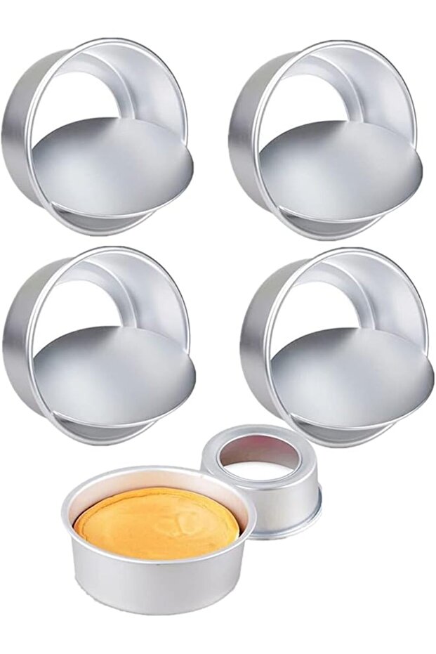 Non-Stick Deep Aluminium Round Cake Pan with Removable Bottom