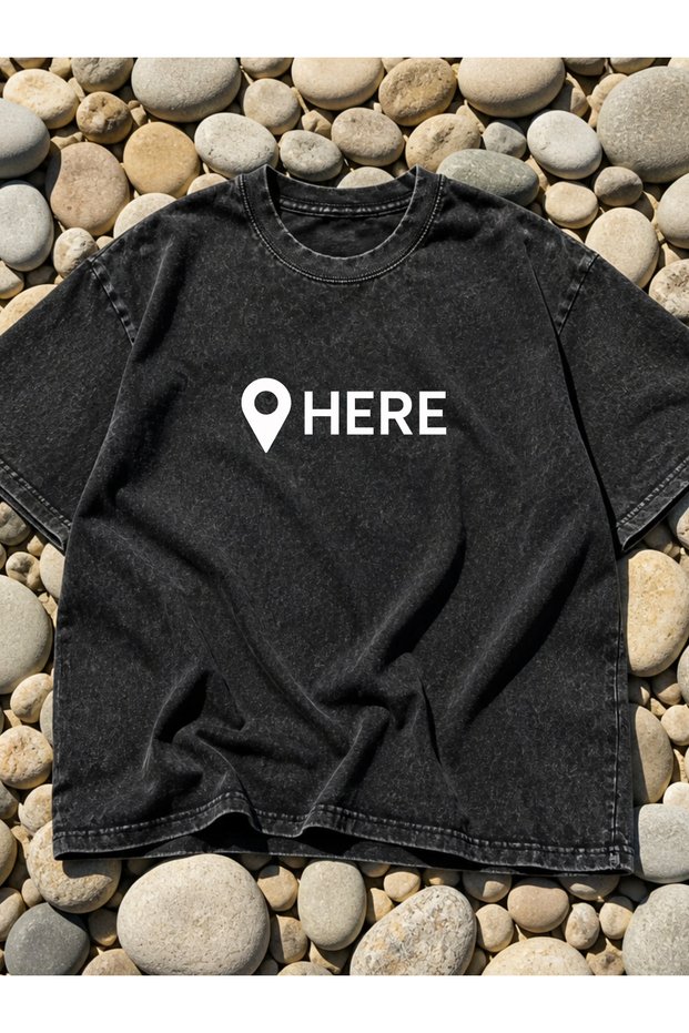 Acid Washed Oversize Unisex T-Shirt Washed Vintage Street Style Street Fashion Cotton Comfortable Fit Daily Wear T-Shirt