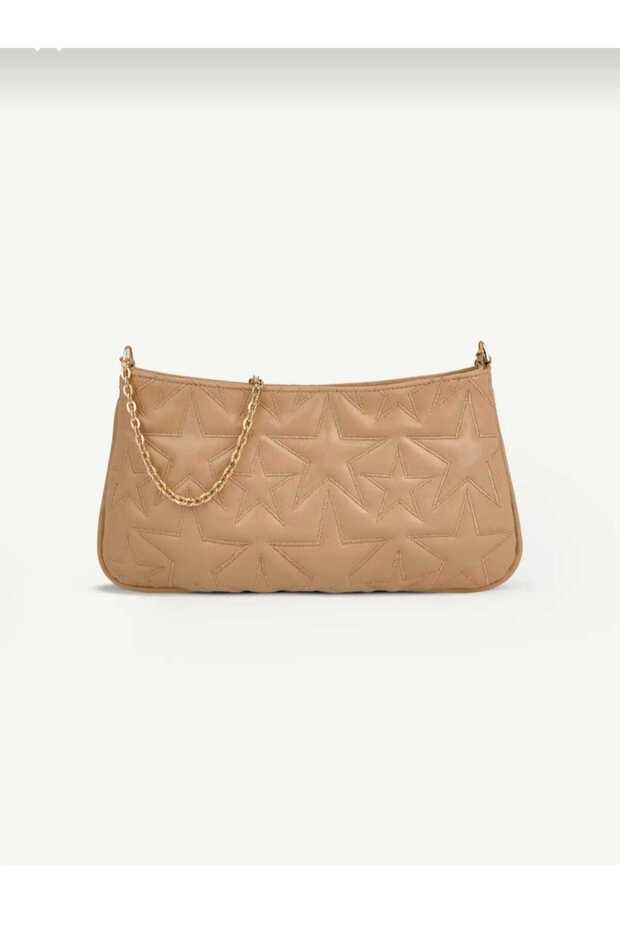 Women's Star Embroidered Chain Strap Shoulder Bag