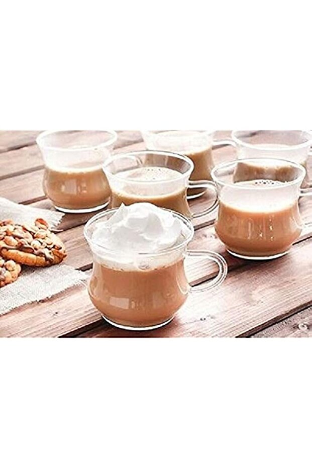 erorex, Iza, Tea cup 0,22L (6-pcs set),borosilicate (heat-resistant) glass, suitable for hot drinks.