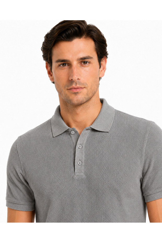 Men's Regular Fit Polo Neck Basic T-Shirt