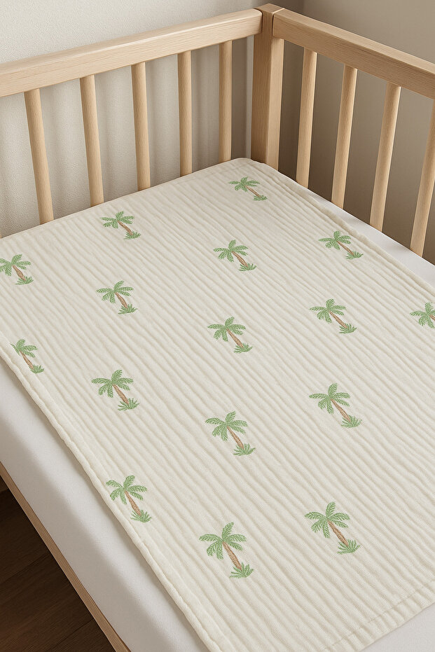 Jakar Woven Muslin Blanket 110*110 Green