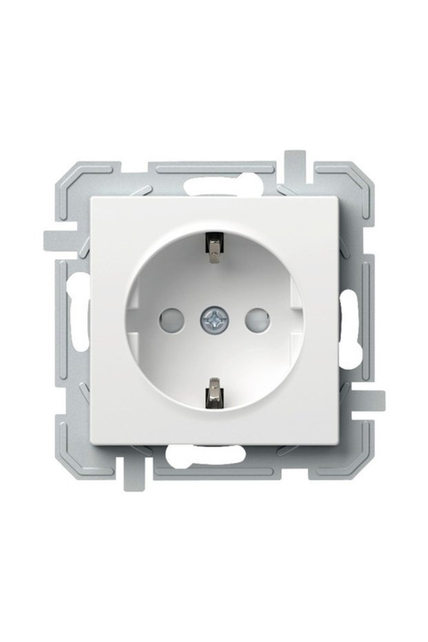 TEM Logiq single socket with grounding, white