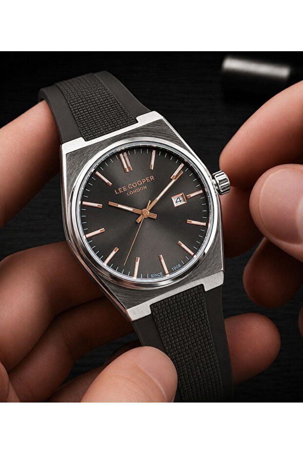 Men's Wristwatch 50 Mt Water Resistant Silicone Cord Vs.Blkt.1086