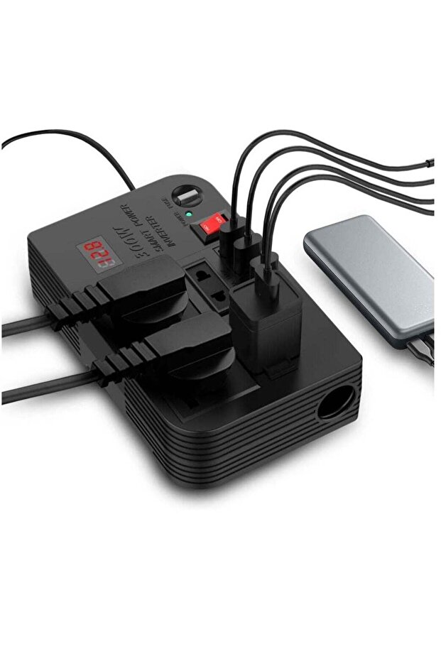 Spark 3 Power Inverter 300W: Dual USB Charging Interface with Over-Voltage Safety