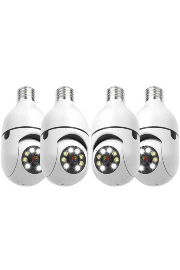 4Pack HD 1080P Wireless Light-Bulb Security Camera, Work with 2.4ghz&5ghz WiFi, Motion Auto Tracking, 2 Way Audio, Spotlight Night Vision, E27 Screw-in CCTV Camera