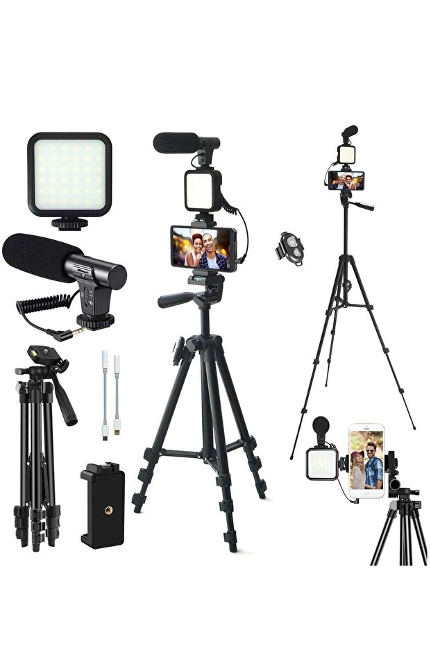 Vlogging YouTube Starter Kit - Complete Bundle for Content Creators, Includes Microphone, Tripod