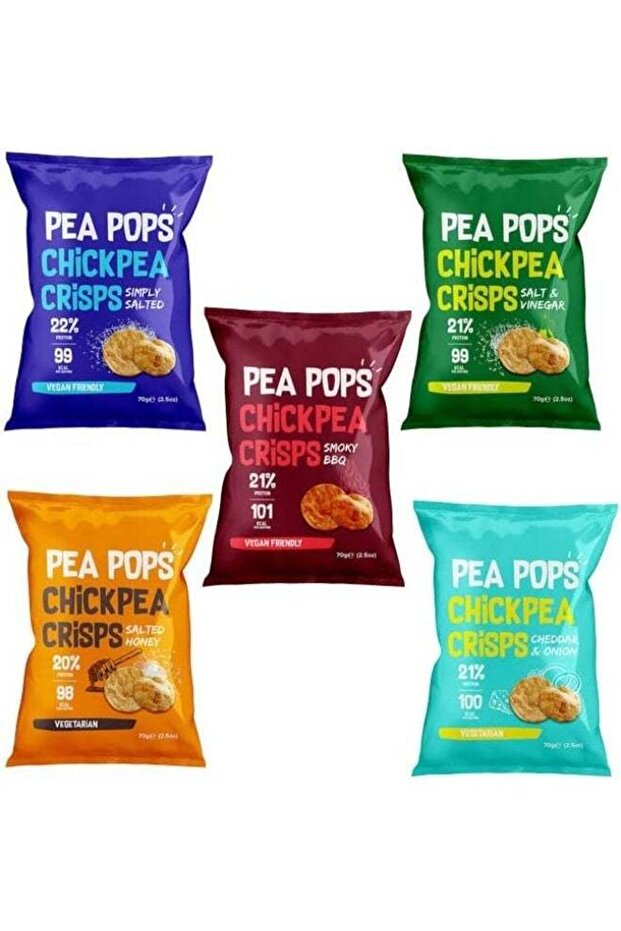 Healthy Protein Chips 70g - Delicious Chickpea Crisps, Less Fat, Low Calorie, Gluten Free, Vegan