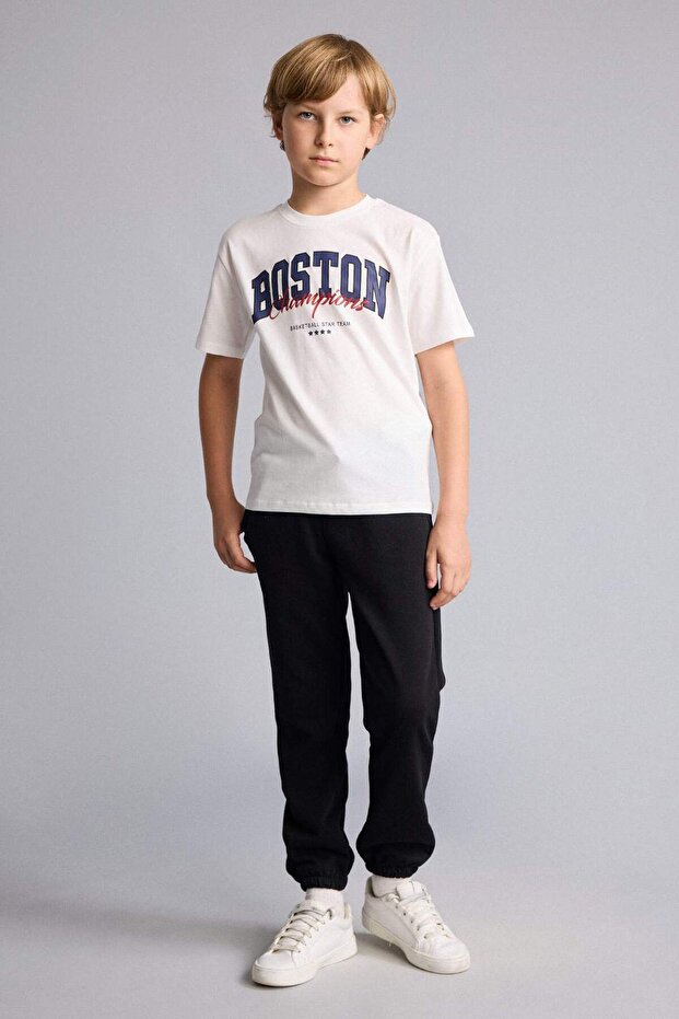 Printed T-Shirt Regular Fit Sweatpants 2-Piece Set Boys H5567A826Au