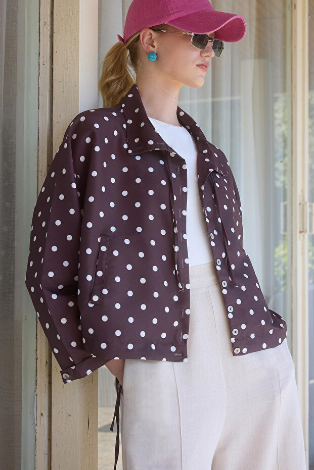 Polka Dot Bomber Jacket - 3