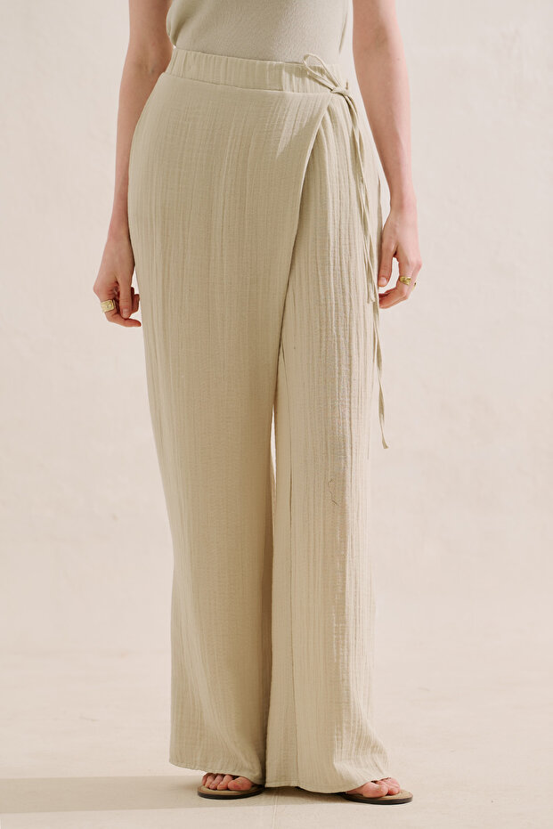 Muslin Envelope Pants Sand - 3