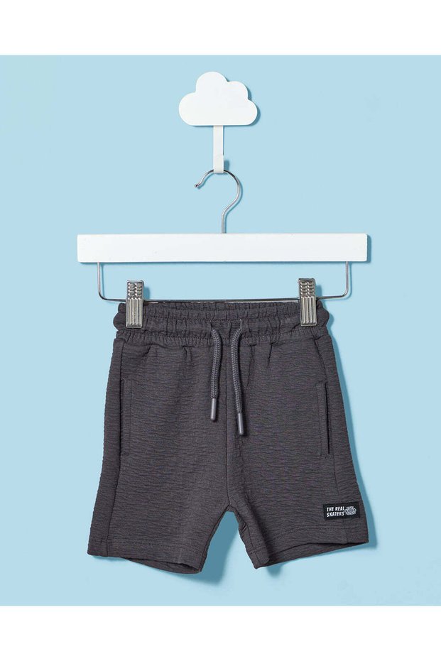 Infant Boys Charcoal Loose knit Active Shorts