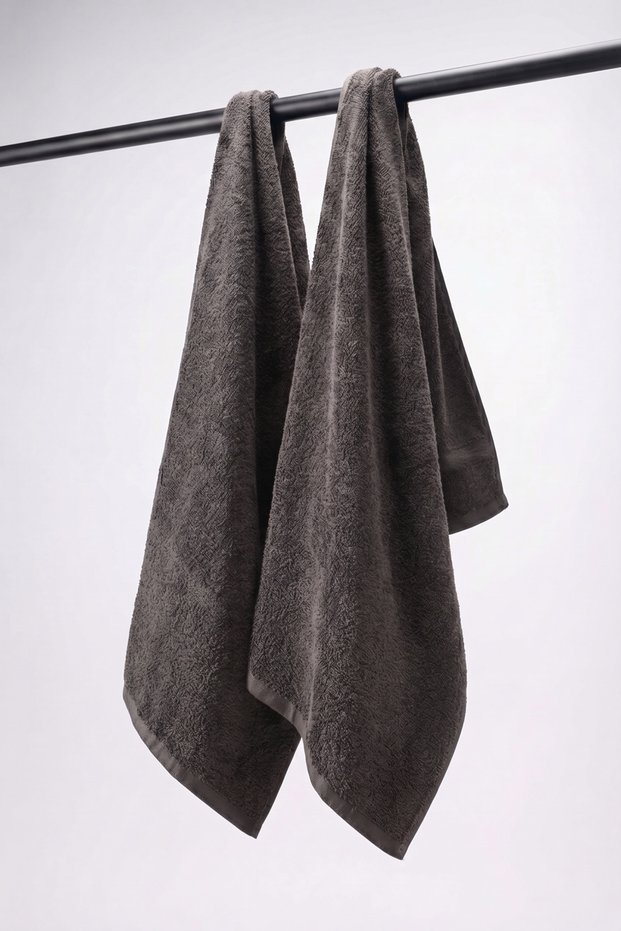 2-Pack 100% Cotton Anthracite Sports Towel Fitness Training Golf Boxing Towel Sweat Absorbent 30X100