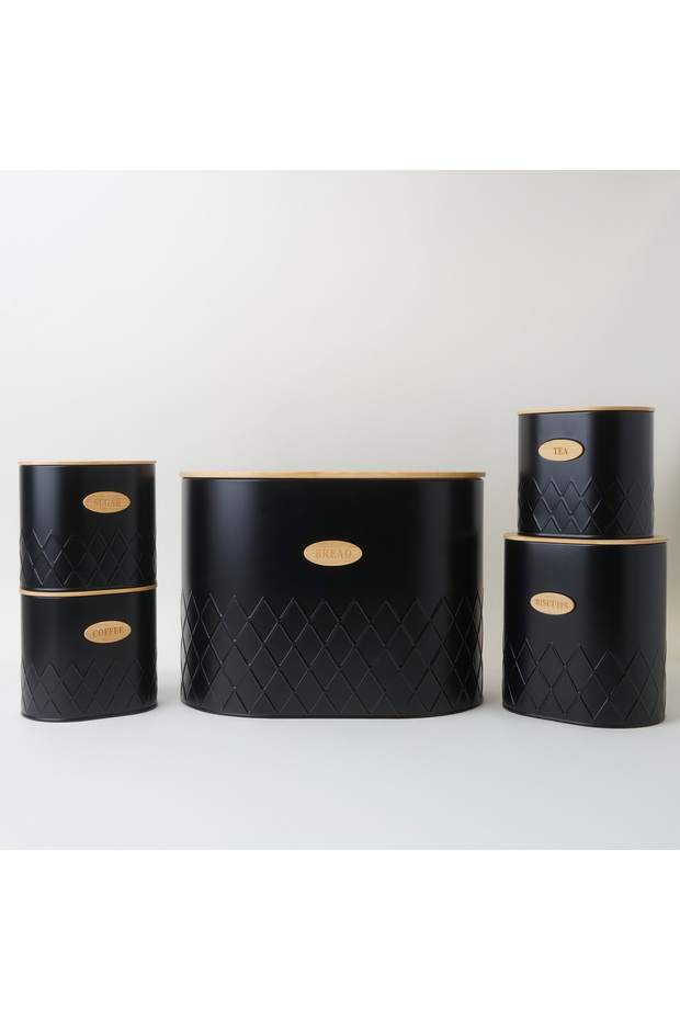 5pcs iron storage set black 34.5*22*25cm