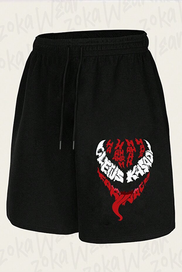 Unisex Carnage Design Printed Shorts