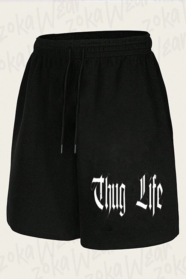 Unisex Thug Life 2Pac Tupac Shakur Design Printed Shorts