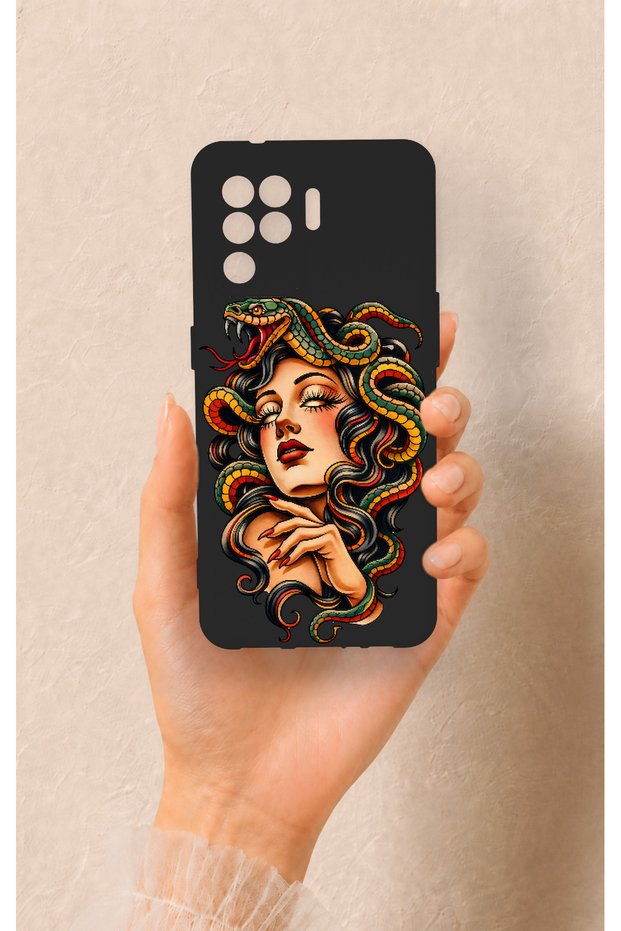 Oppo Reno 5 Lite Compatible Medusa Patterned Silicone Case