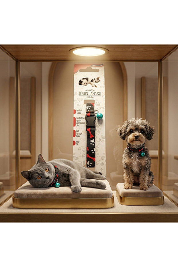 Adjustable, Clip-On, and Bell Collar for Cat and Dog