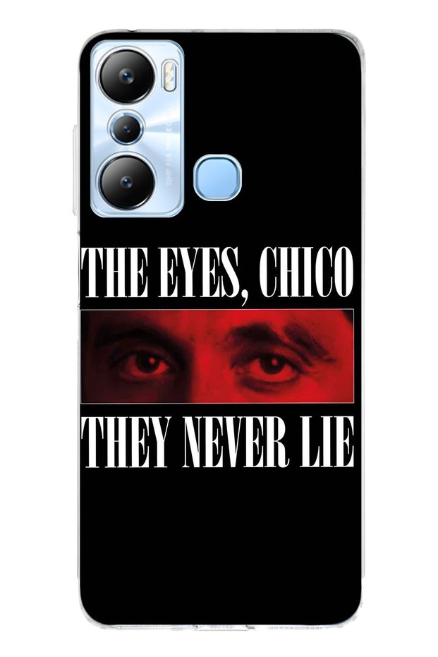 Infinix Hot 20I Compatible the Eyes Chico Patterned Transparent Phone Case